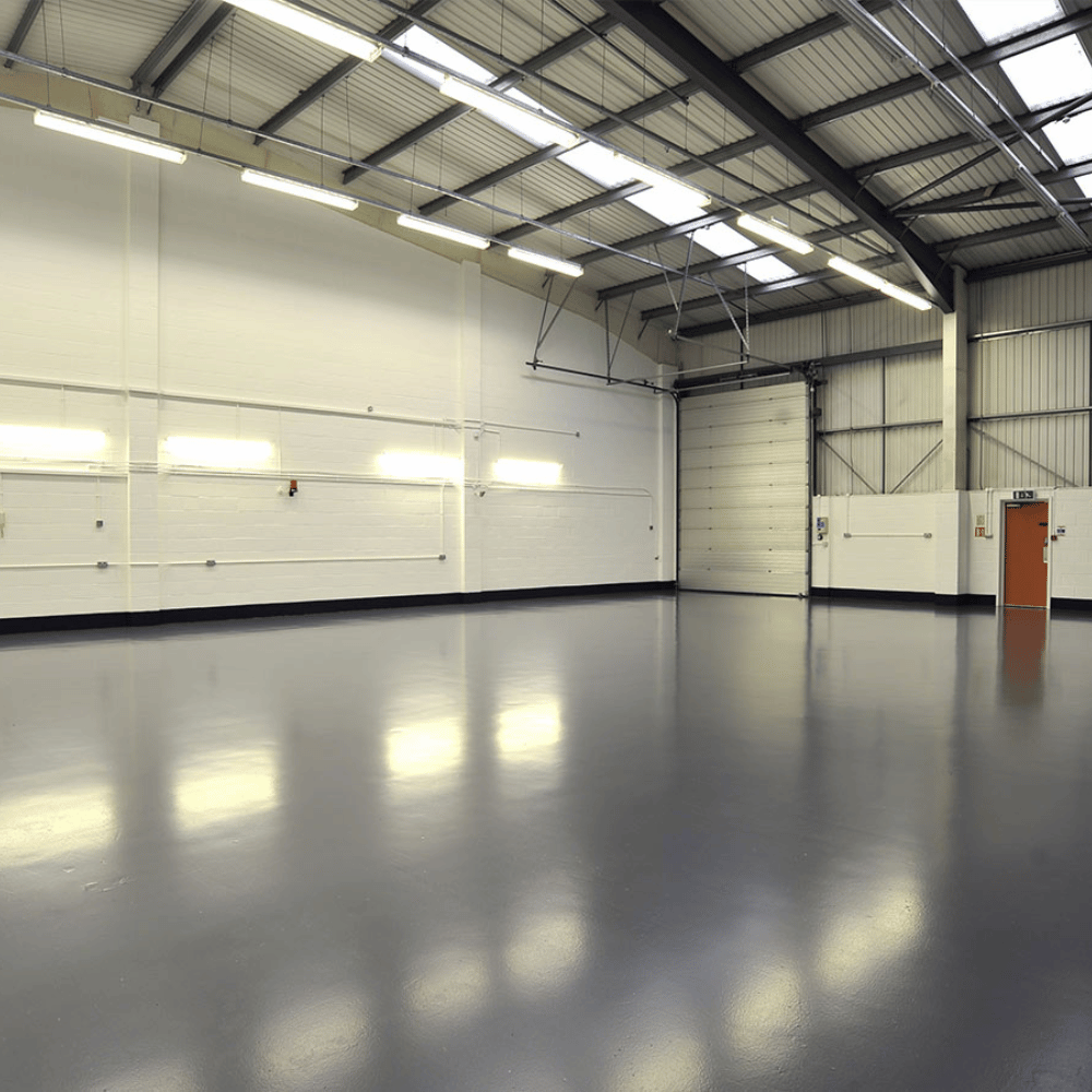 New factory floor coated